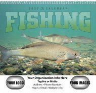 Fishing Wall Calendar Spiral Binding #7099