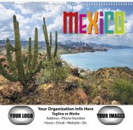 Mexico Spanish/English Wall Calendar Spiral Binding #7087