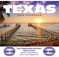 Texas 13-Month Full-Size Wall Calendar #836