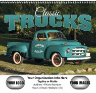 Classic Trucks 13 Month Full Size Spiral Wall Calendar #494