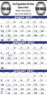 Economy 3-Month Planner (4 Sheet) #6601- Blue & Black