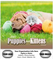 Puppies & Kittens 13 Month Spiral Bound- # 210