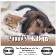 Puppies & Kittens 13 Month Spiral Bound- # 210