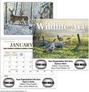 Twelve (12) Pocket Wildlife Art Wall Calendar- #4153