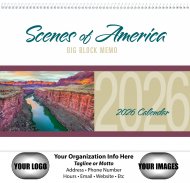 Scenes of America Big Block Memo Wall Calendar- # 1701