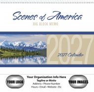 Scenes of America Big Block Memo Wall Calendar- # 1701