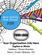 Coloring Book 14-Month Planner Full Color - #8200 NEW ITEM FOR 2025!!