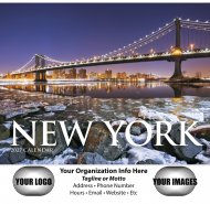 New York State 13-Month Full-Size Wall Calendar- #838