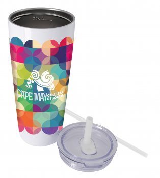 Koozie® Built-in Straw Vacuum Tumbler - 30 oz. Full Color #46411