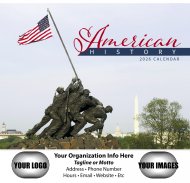 American History 13-Month Full-Size Wall Calendar- #839