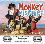 Monkey Mischief Wall Calendar Spiral Binding #7033
