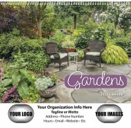 Gardens Spiral Wall Calendar- # 1251
