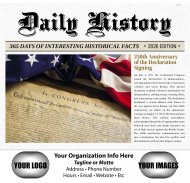Big Block Daily History- Stapled Wall Calendar - #7252  Celebrating 250 Years!!