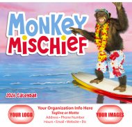 Monkey Mischief Stapled Wall Calendar #7233