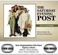 Twelve (12) Pocket-Saturday Evening Post Illustrations by Norman Rockwell Wall Calendar- # 4156