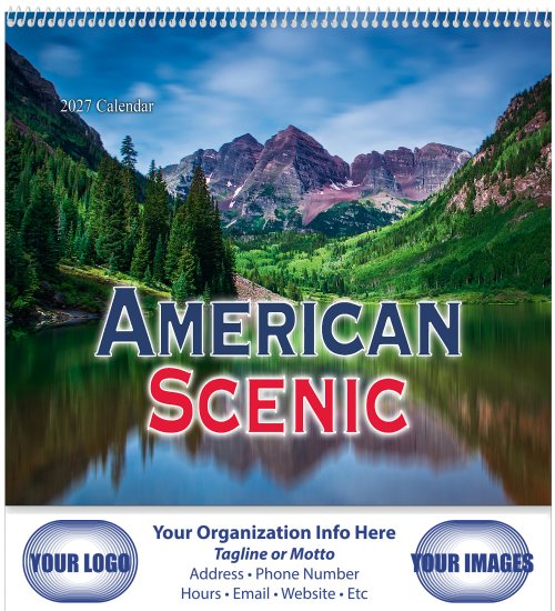 American Scenic 13 Month Spiral Bound- # 245 - Click Image to Close