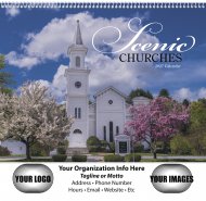 Scenic Churches Wall Calendar Spiral Binding #7045