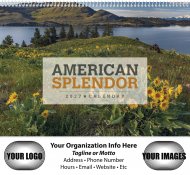 Twelve (12) Pocket American Splendor Wall Calendar - #4152