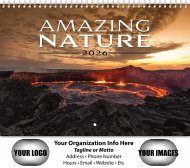 Amezing Nature 13-Month Spiral Wall Calendar- # 47359 NEW ITEM FOR 2025!!
