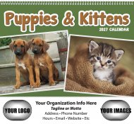 Twelve (12) Pocket-Puppies & Kittens Wall Calendar- #4155