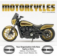 Motorcycles- Stapled Wall Calendar - #7256