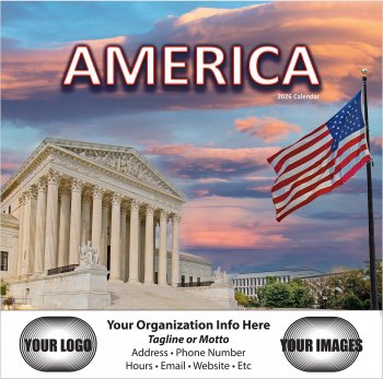 America! 13 Month Wall Stapled Version- # 2401