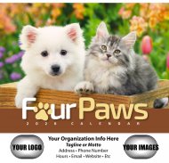 Four Paws 13-Month Full-Size Wall Calendar- #810