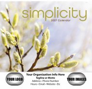 Simplicity Stapled Wall Calendar #7292 NEW THIS YEAR!!!