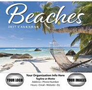 Beaches 13 Month Full-size Wall Calendar- #889