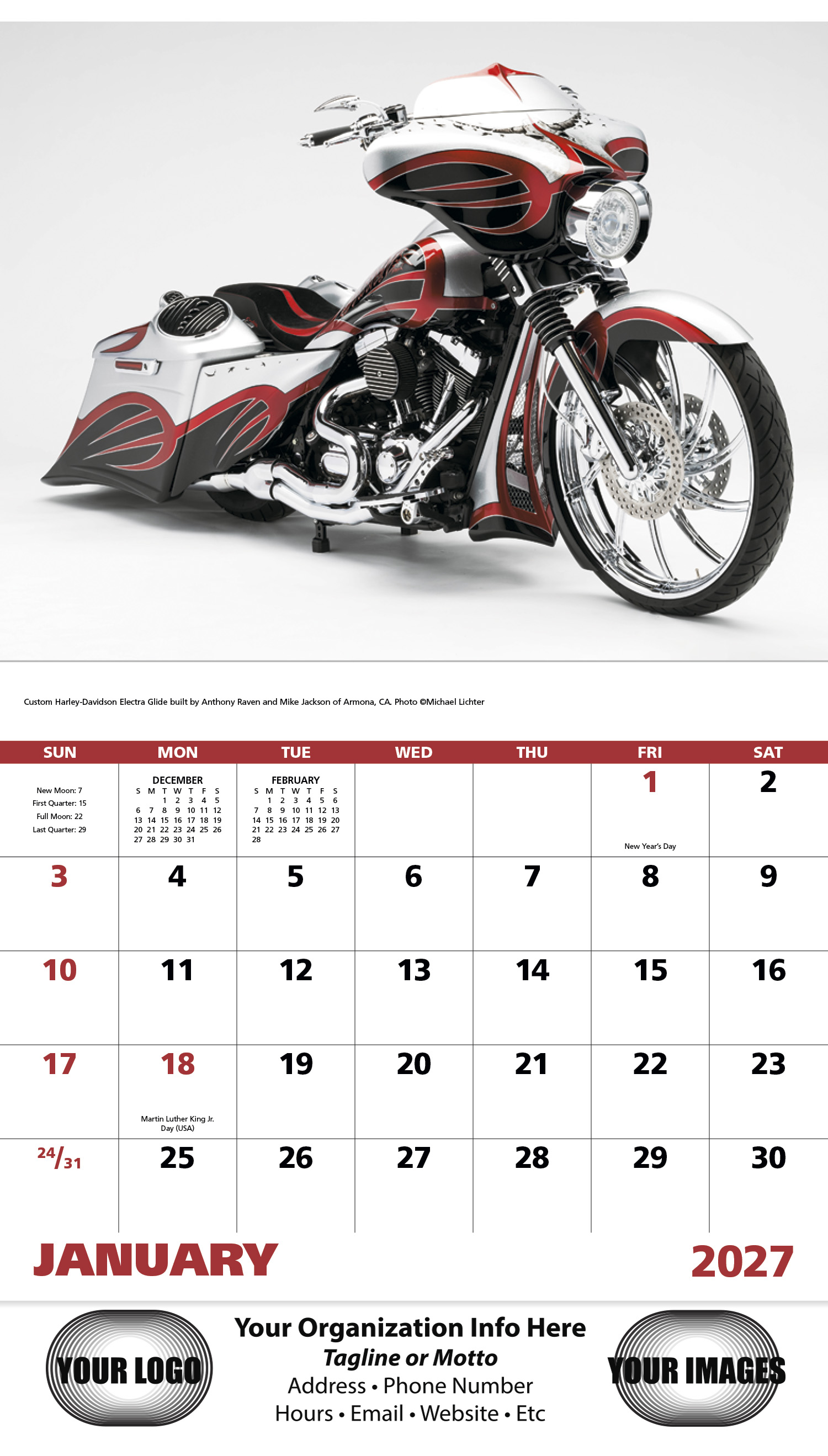 Motorcycles- Stapled Wall Calendar - #7256 : Imprinted Calendars | The ...